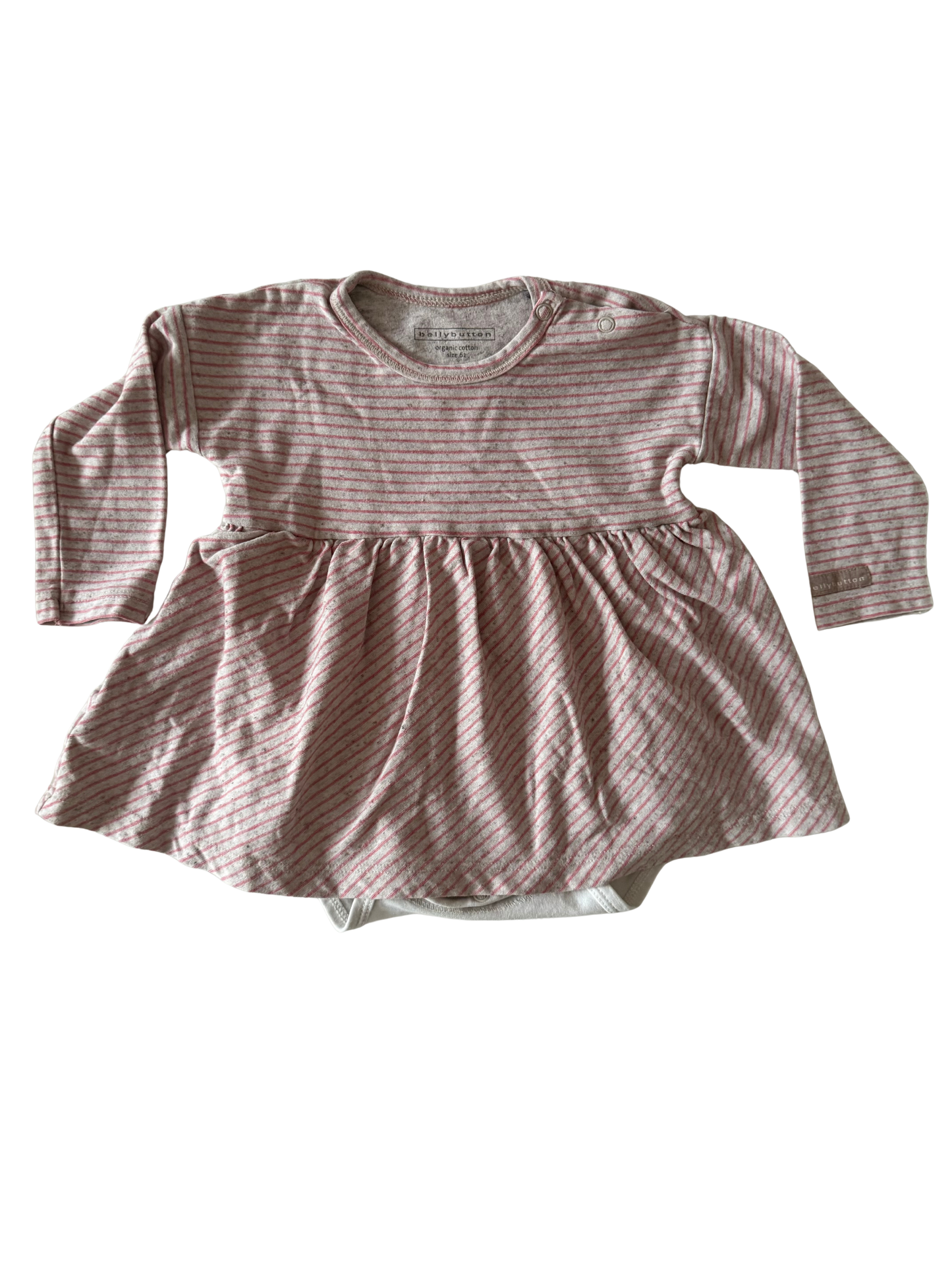 BELLYBUTTON 
Body-Kleid rosa grau gestreift 62