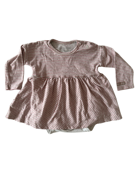 BELLYBUTTON 
Body-Kleid rosa grau gestreift 62